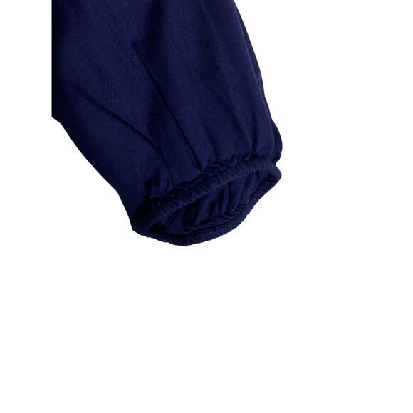 Women's Old Navy Blue Split Neck Long Sleeve Floral Tunic Shirt Size XXL - Picture 2 of 5